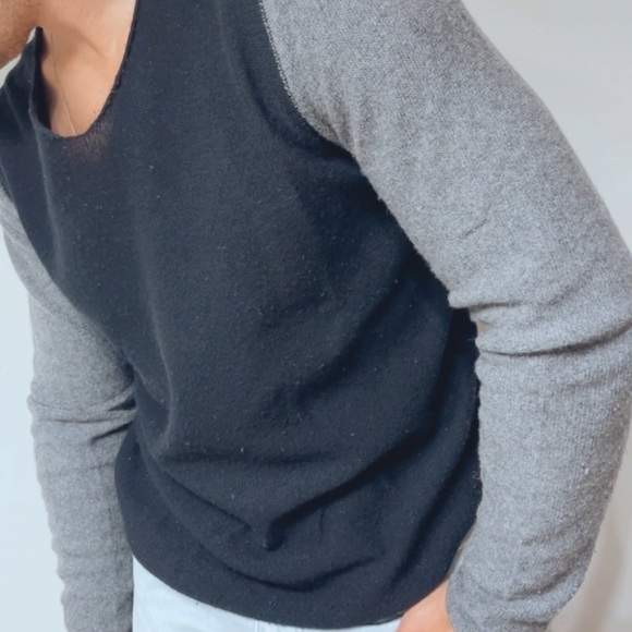 Hannes Roether Cashmere Wool Sweater in two-tone - Picture 3 of 6